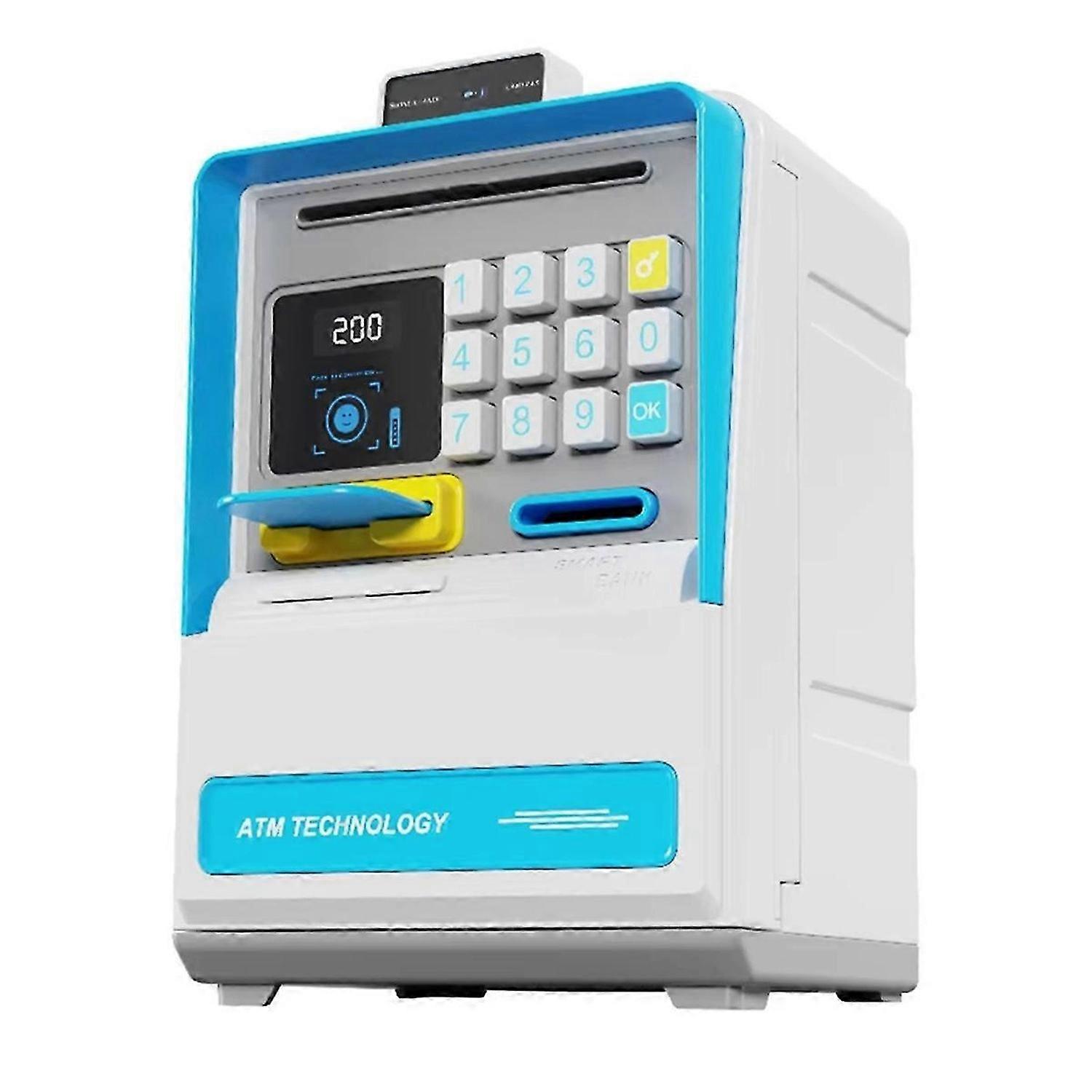 Electronic Money Box with Simulated Facial Recognition, Password