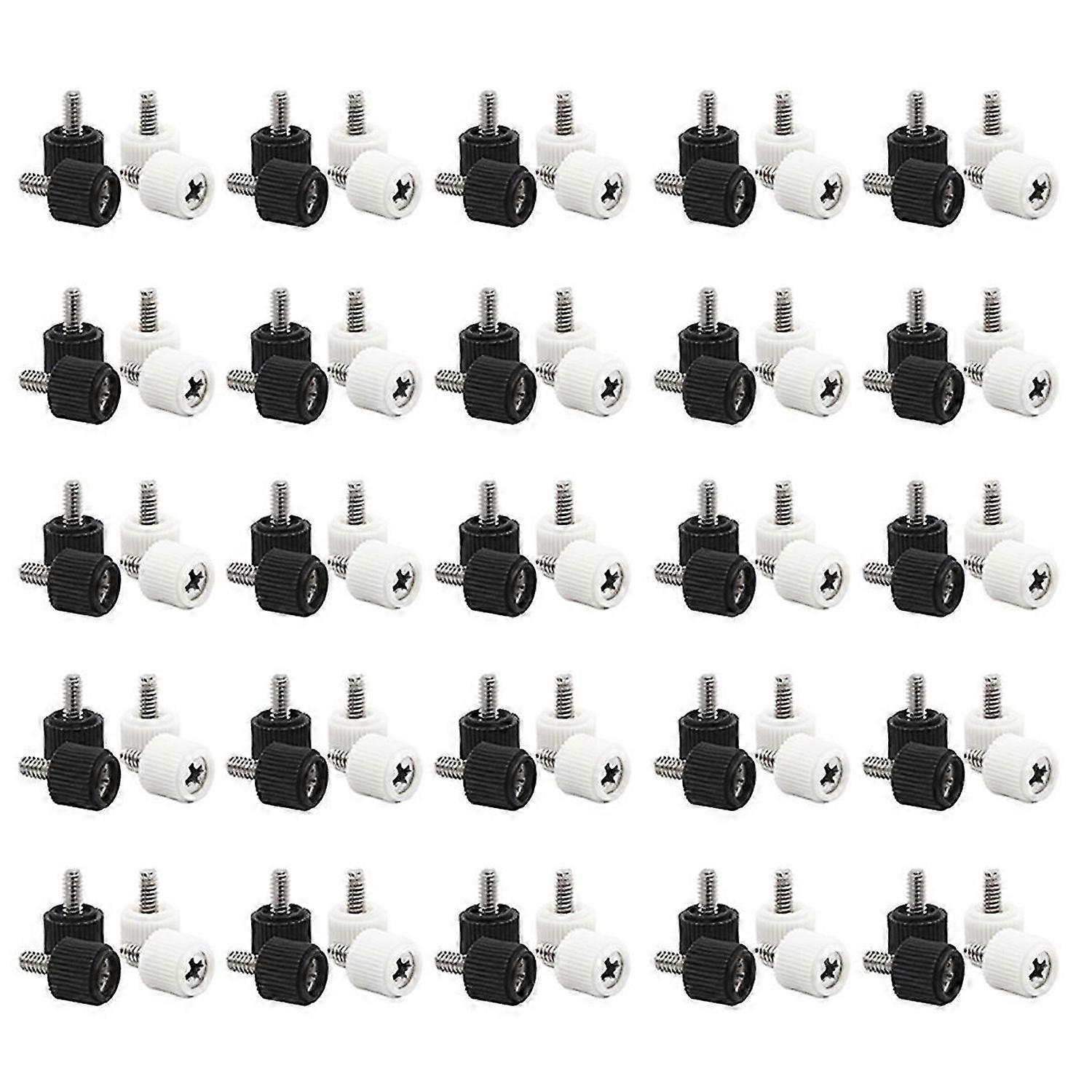 100PCS Handle Screws Black White Screw Cross Recessed Screw Desktop Computer Case Side Panel Screws