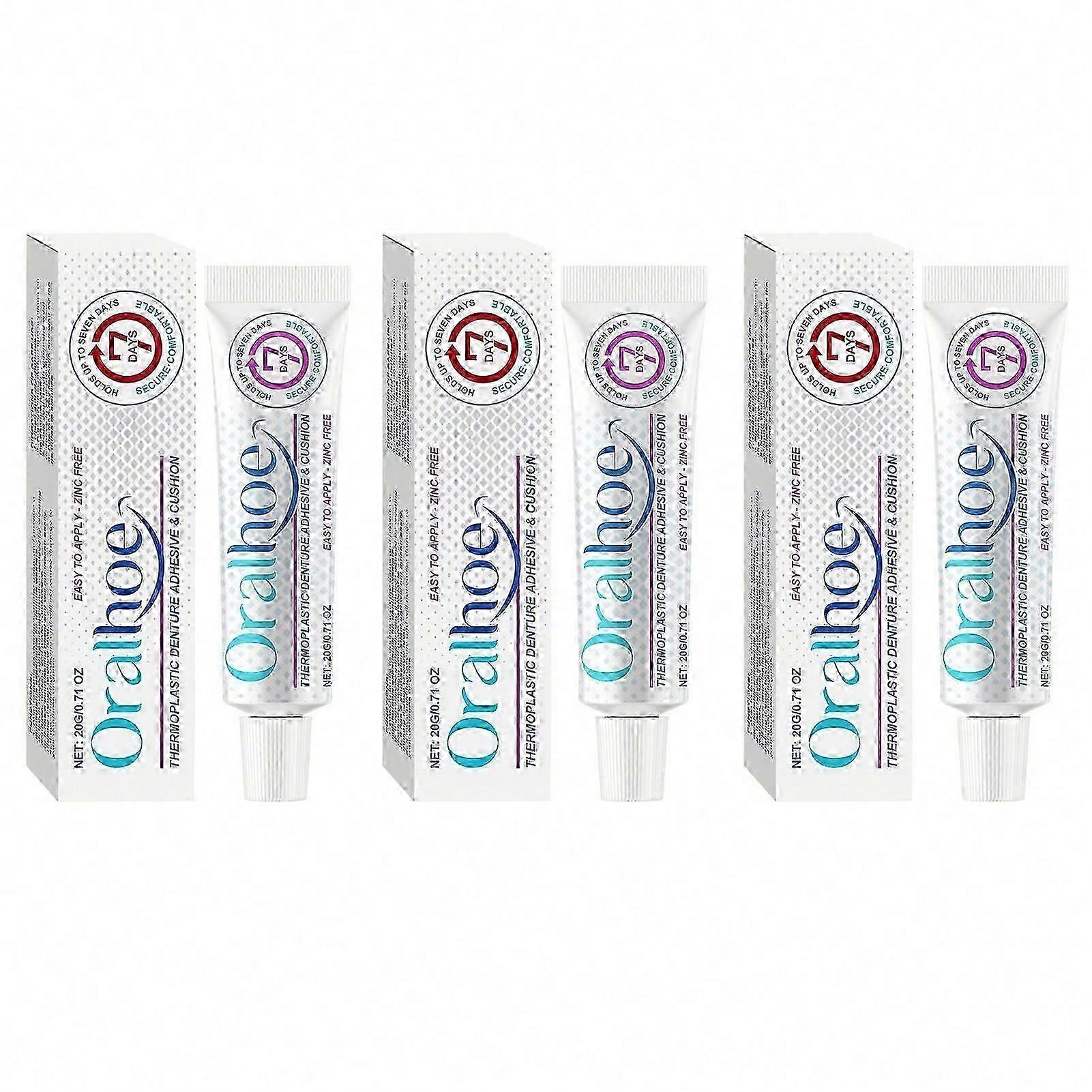 1/2/3pcs Thermoplastic-Denture Adhesive Long Holding Denture-Reliner Adhesive Cream for Refitting Tightening-Dentures