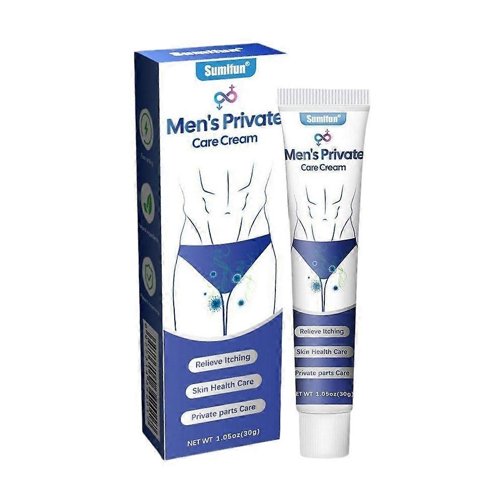Cujmh Men's Itch Cream Blue 30g with Private Cleansing Formula for Soothing Moisturizing Fast Absorption