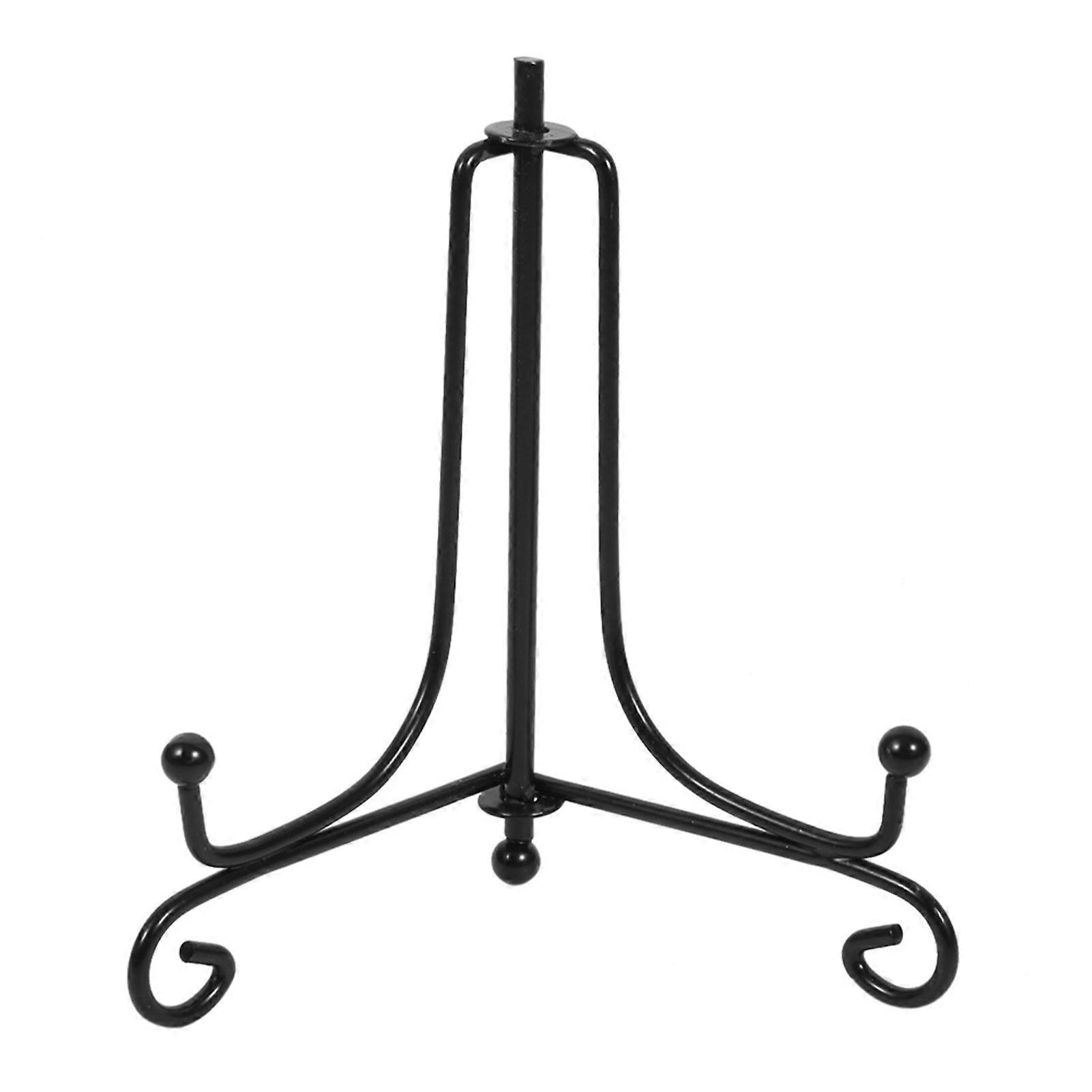 1 pcs 4" Iron Easel Classic Display Stand Bowl Plate Photo Frame Book Artwor Black