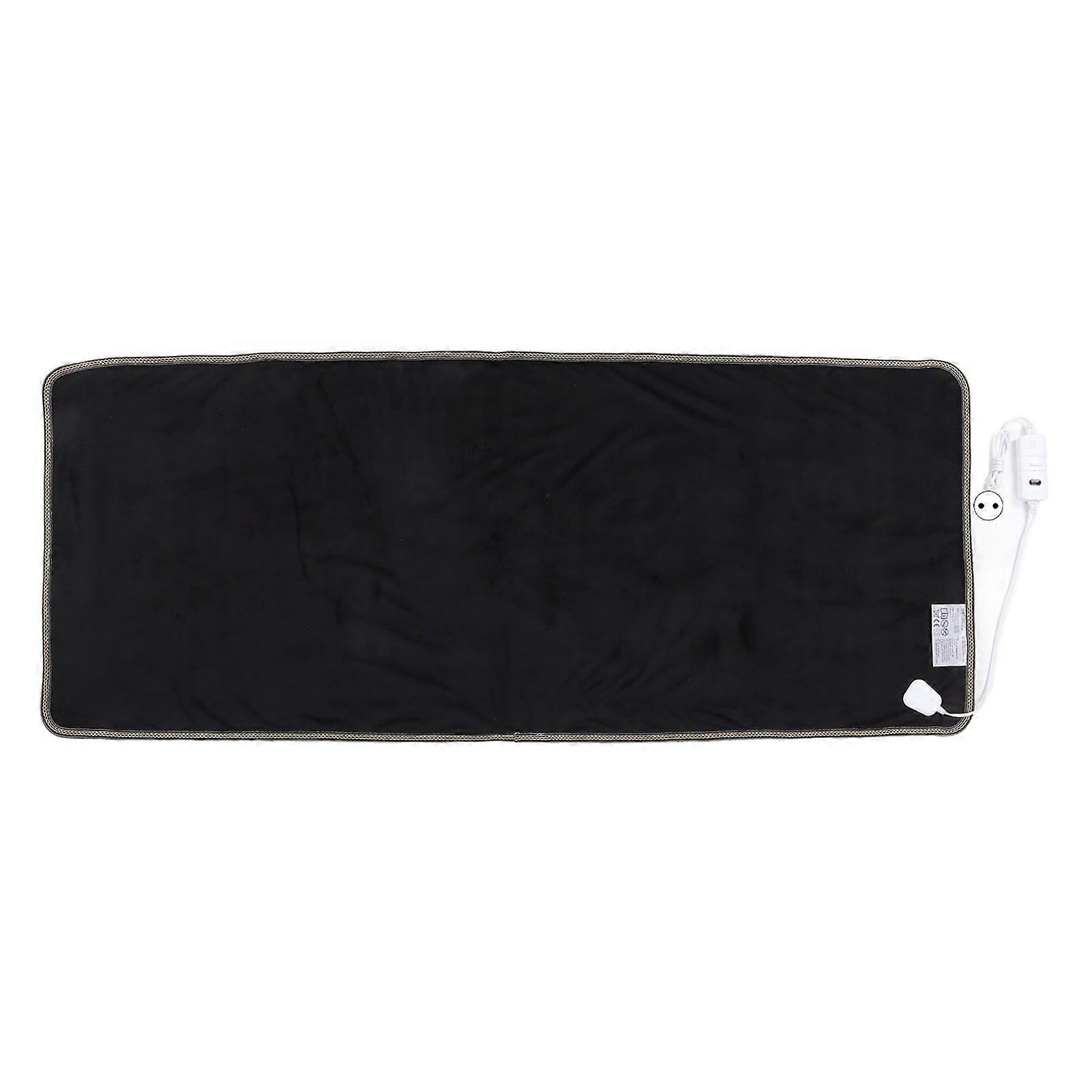 Heated Blanket Soft Flannel Warm Multifunction Constant Temperature Electric Heating Blanket for Home Office Black EU Plug 220V