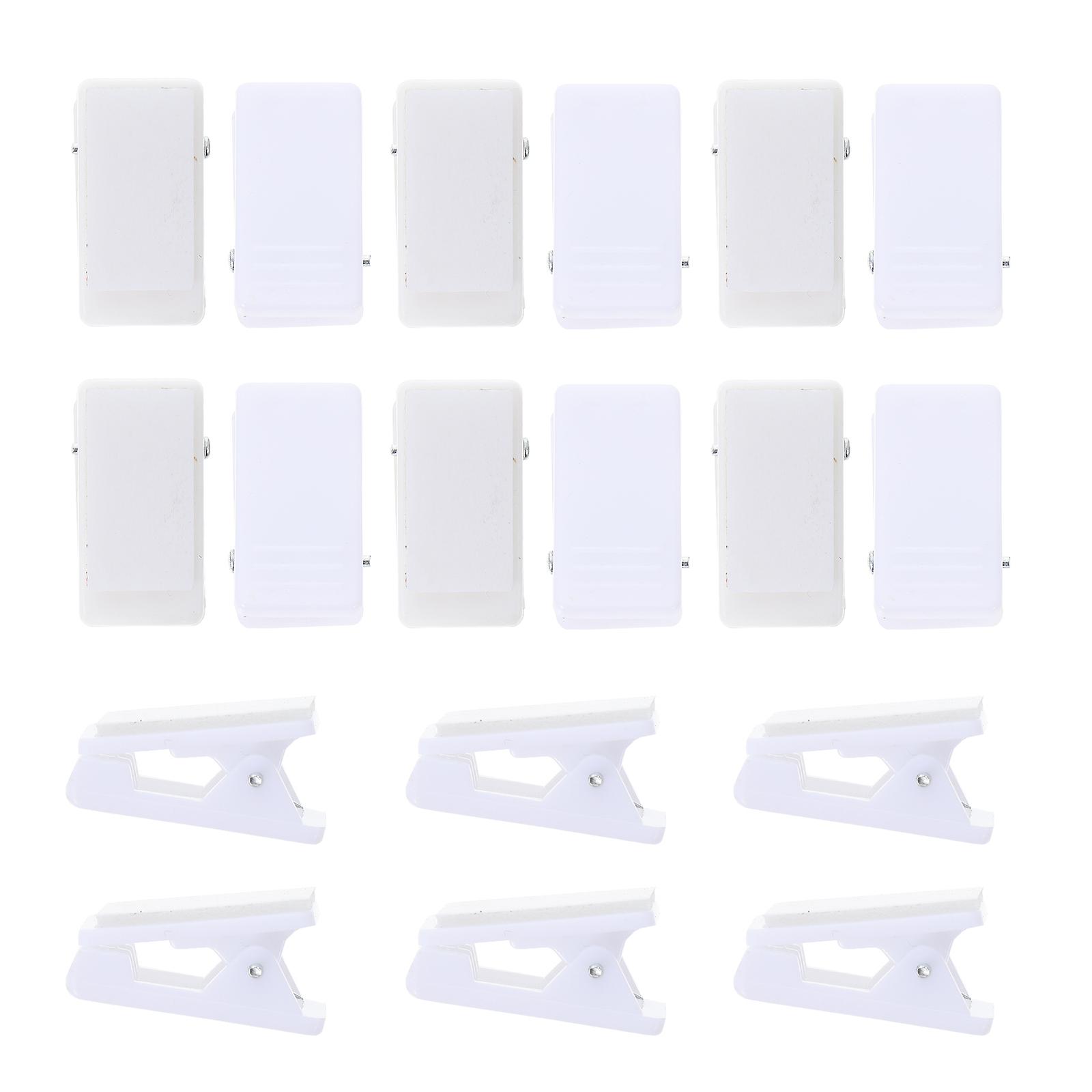 Garment Clips Plastic Badge Fixing Clips for Id Cards 50Pcs