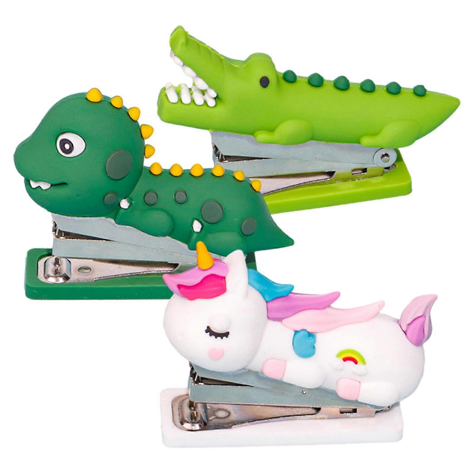 Cartoon Stapler Desk Stapler for Office Assorted Color 15Pcs