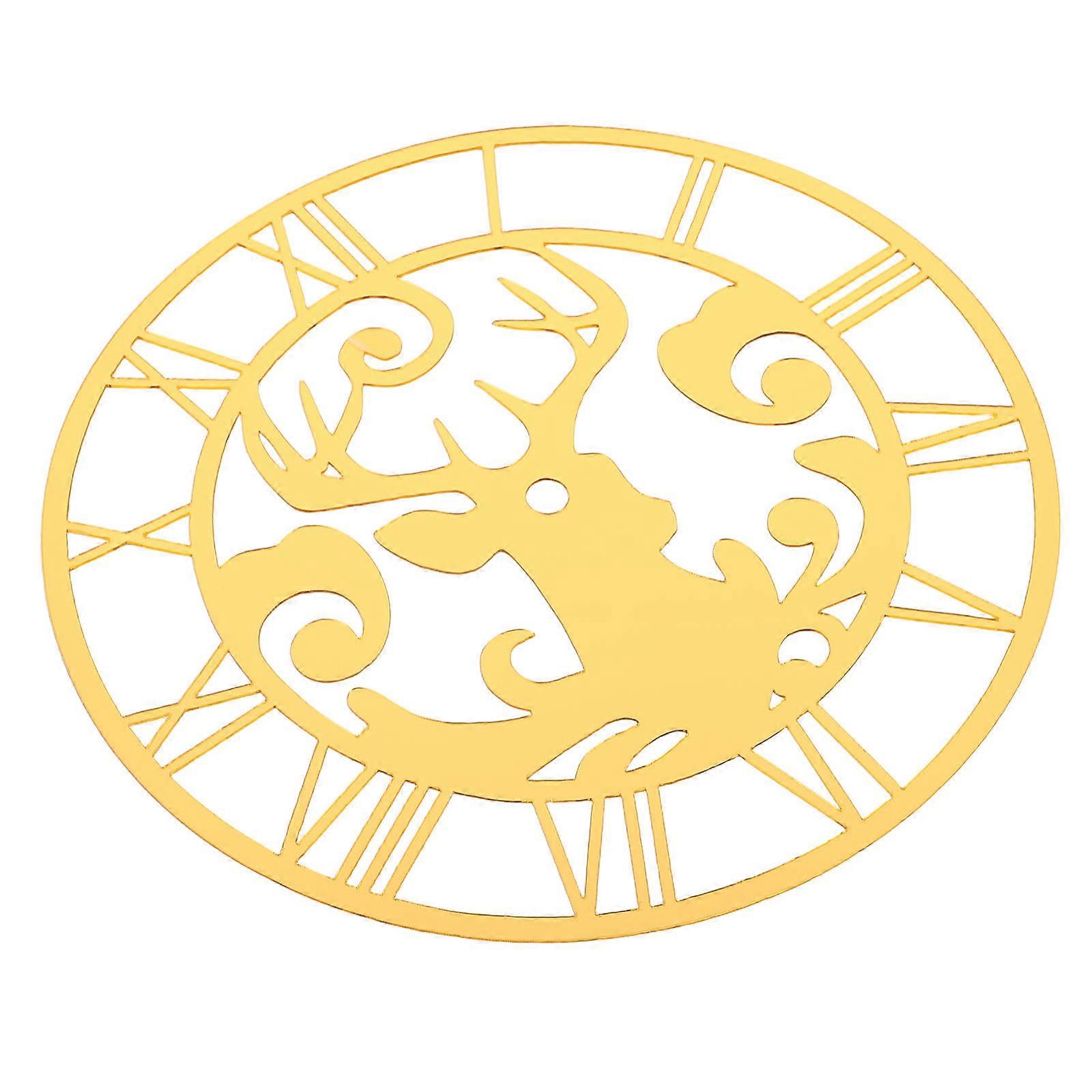 Acrylic Clock Stickers Deer Design for Home Wall Decor 2Pcs DIY Clock