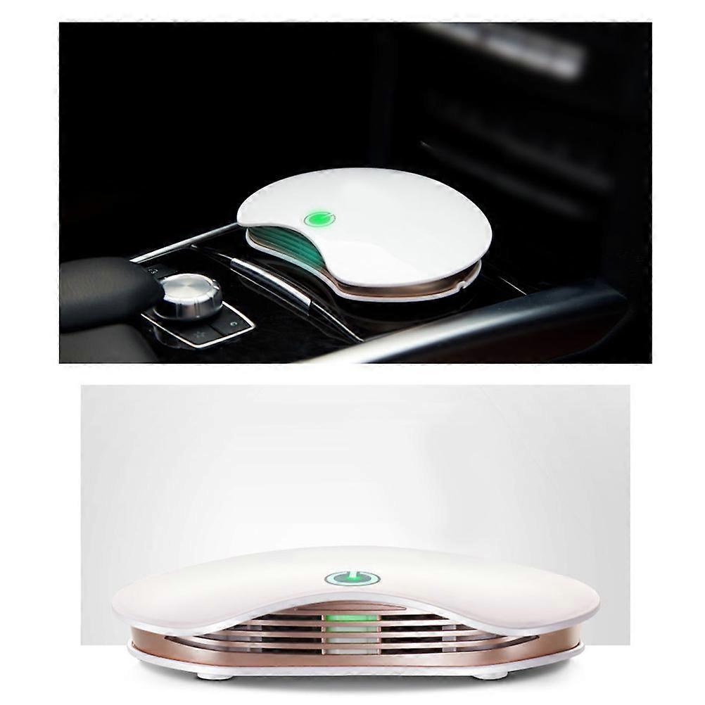 Car Mini Air Purifier Negative Ion Generator for Air Purifying 2Pcs White