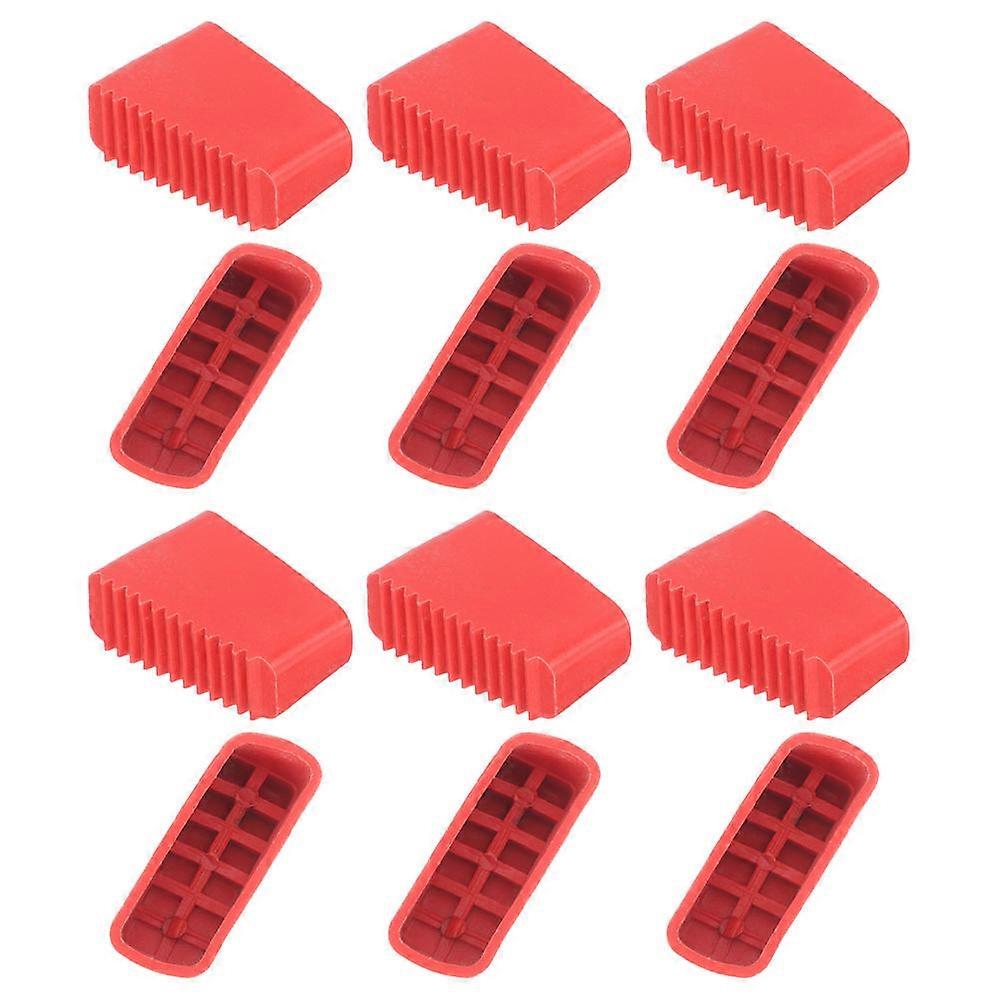 Stabilizing Ladder Feet Sleeves 30 Pcs Corrosion Resistant Non-slip Rubber Covers For Step Ladder Red