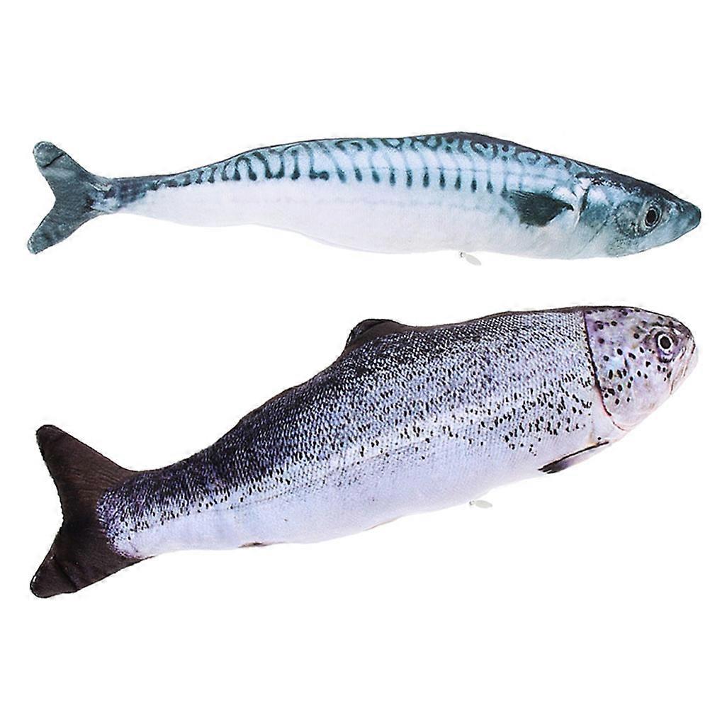 Cat Fish Toy Plush Material for Catnip Play 2Pcs Fish Shape