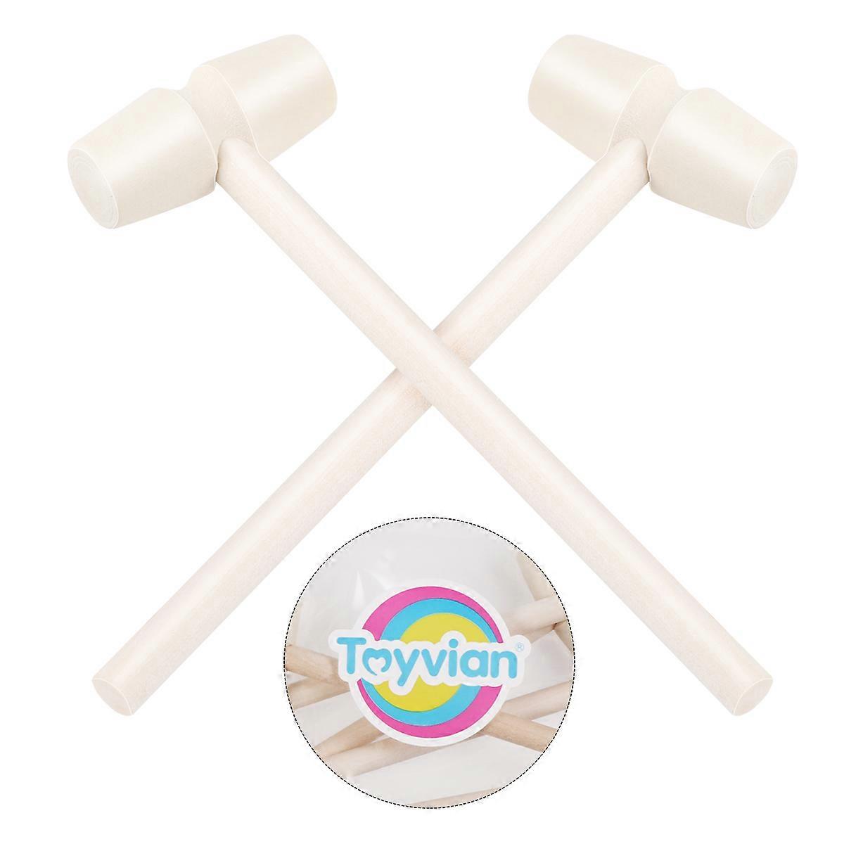 Mallet Toy for Child Development 3Pcs Wooden Hammer Pounding Set