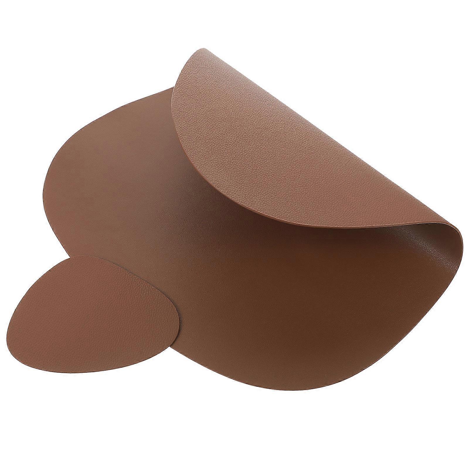 Coffee Heat Insulation Coaster for Home 2Sets of Nordic PU Dining Mats