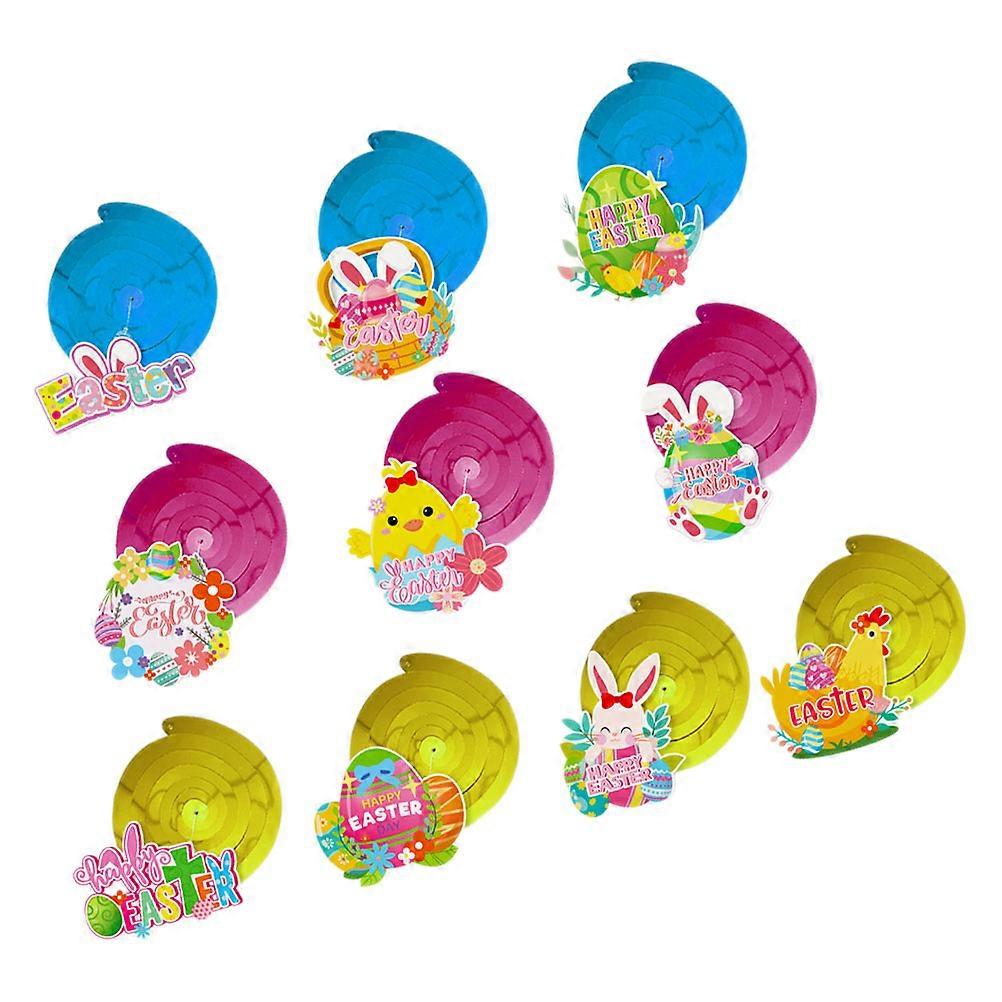 Easter Party Hanging Decoration 4 Sets Compact Size Spiral Ornaments Home Decor Unique Design