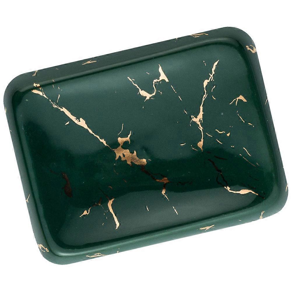 Ceramic Soap Tray Bathroom Soap Dish for Storage 2Pcs Nordic Style Green
