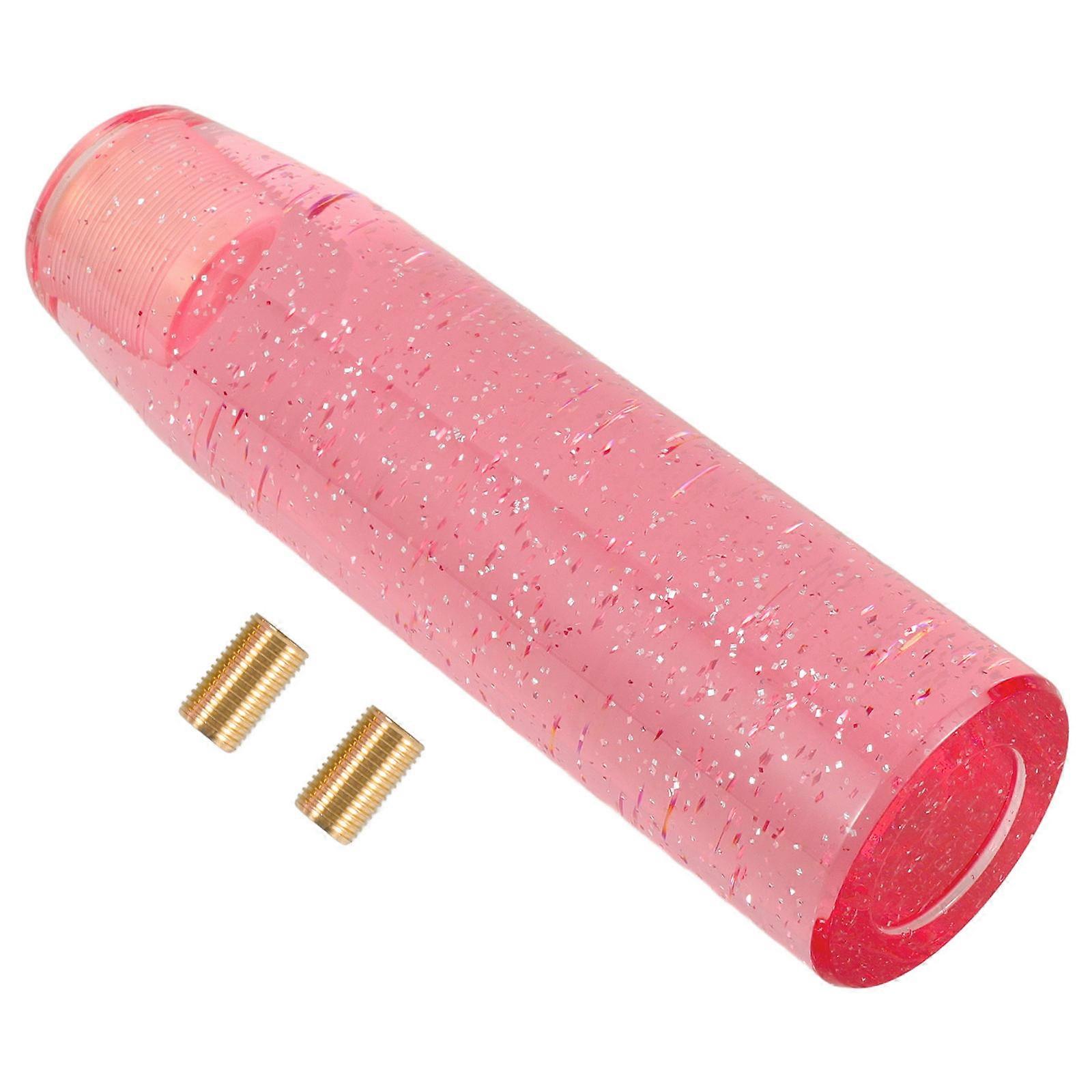 Gear Shift Knob Manual Gear for Car Use 3Pcs Pink Acrylic Car Shifter Knob