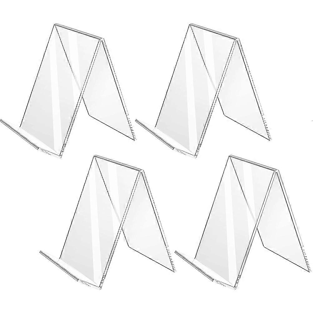 L-Shape Acrylic Display Stand for Displaying 16Pcs Transparent Sign Holders