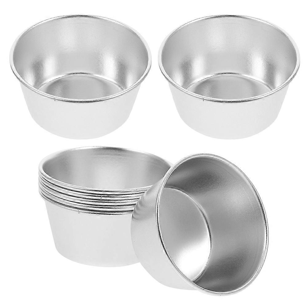 Carbon Steel Pudding Cups for Baking 32Pcs Silver Nonstick Mini Cake Pans