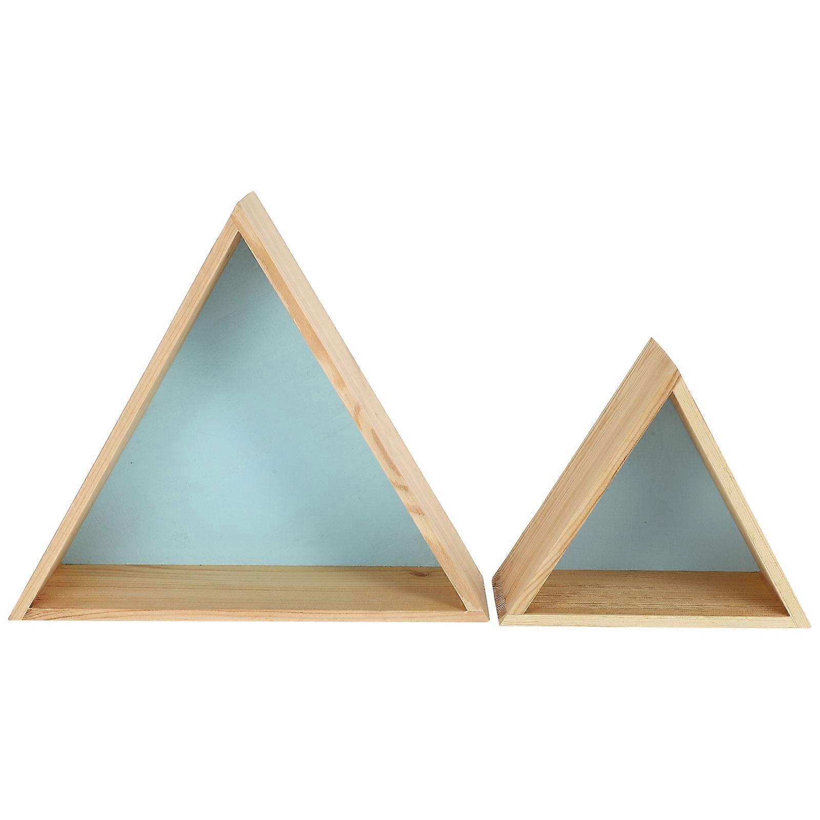 Decorative Storage Rack Wooden Shelf for Wall Mount 4Pcs Storage Holder