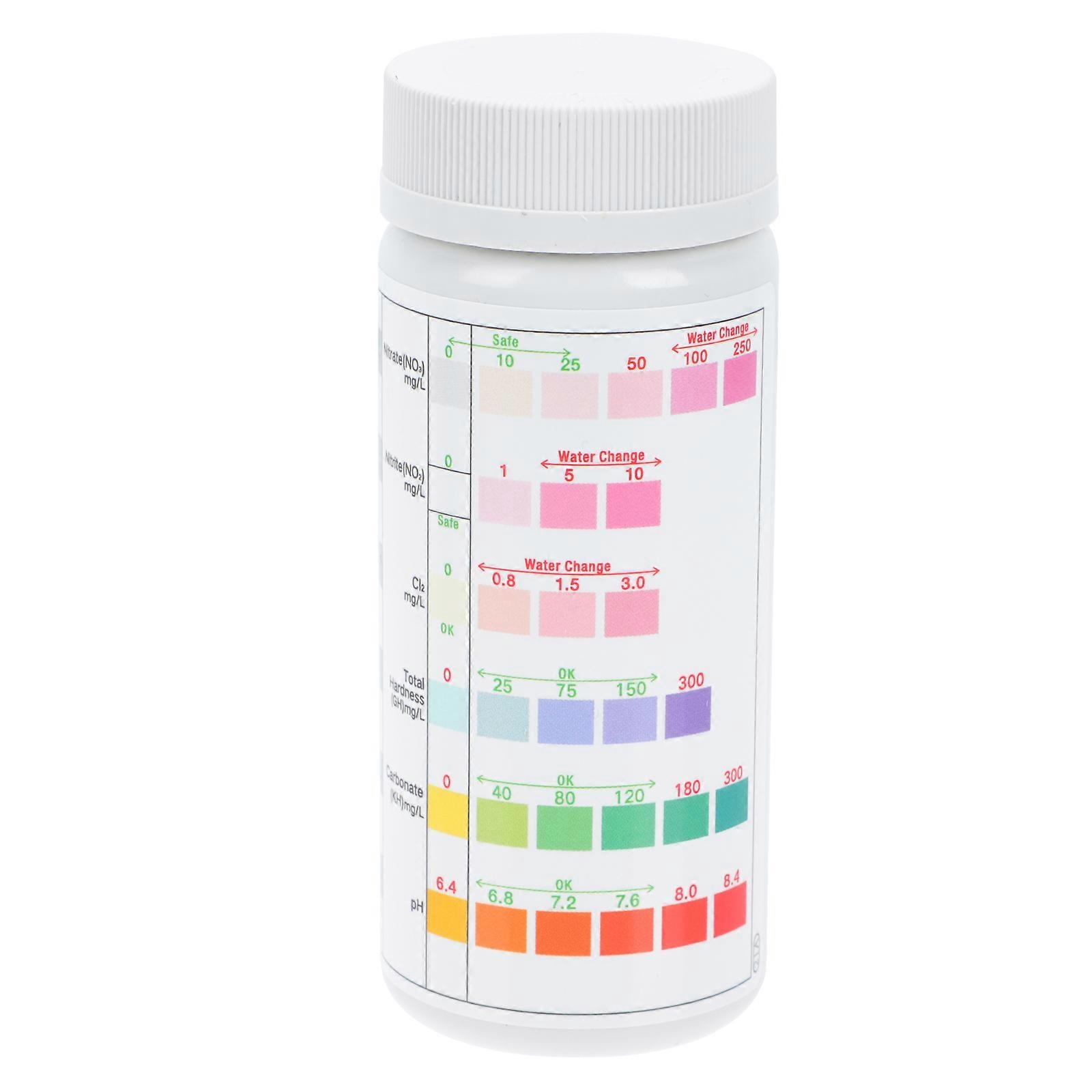 Aquarium Test Paper Water Test Strips for Testing Use 1 Box 6 in 1 PH Hardness Alkalinity Chlorine