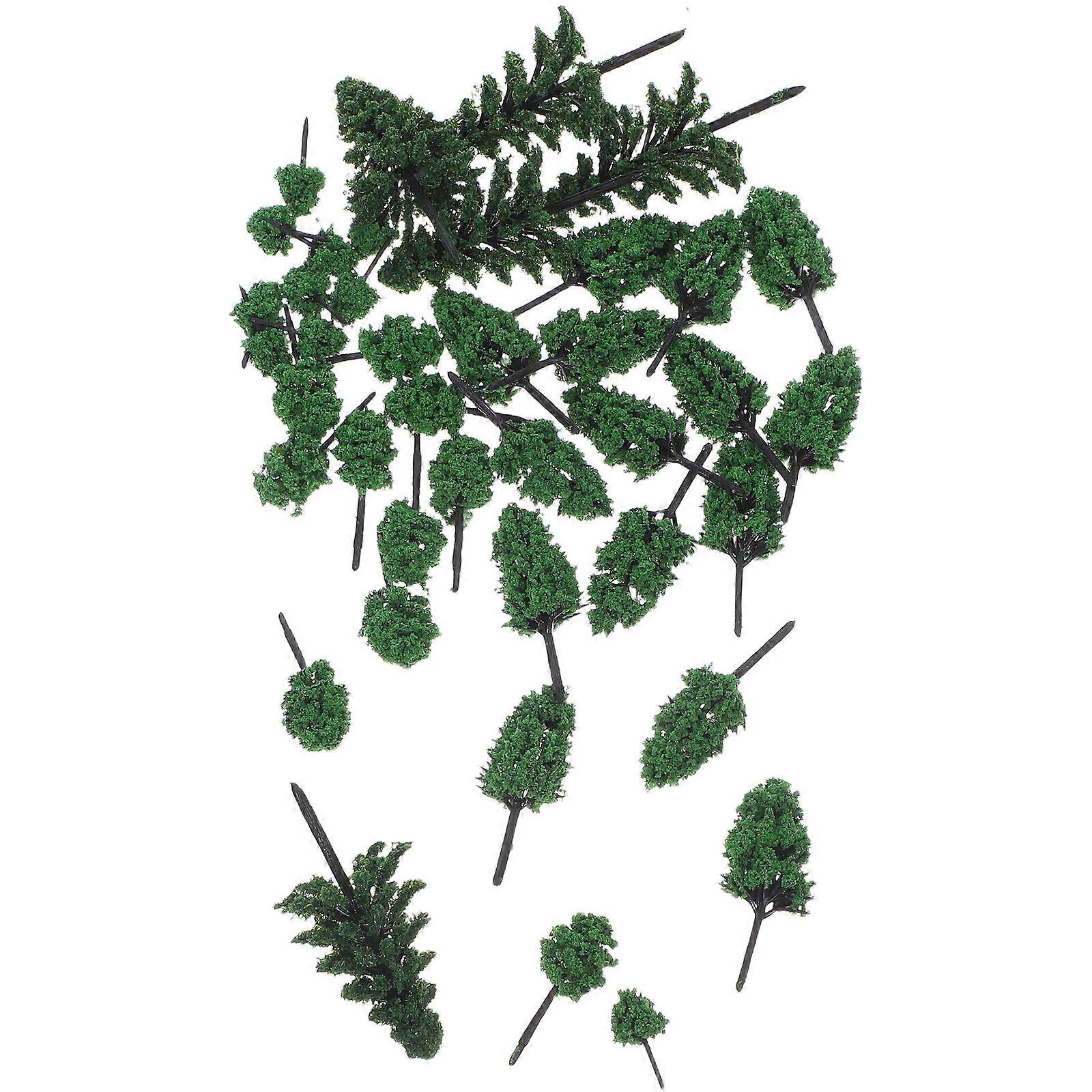 Miniature Landscape Trees for Diorama Crafted Plastic 40Pcs Pack