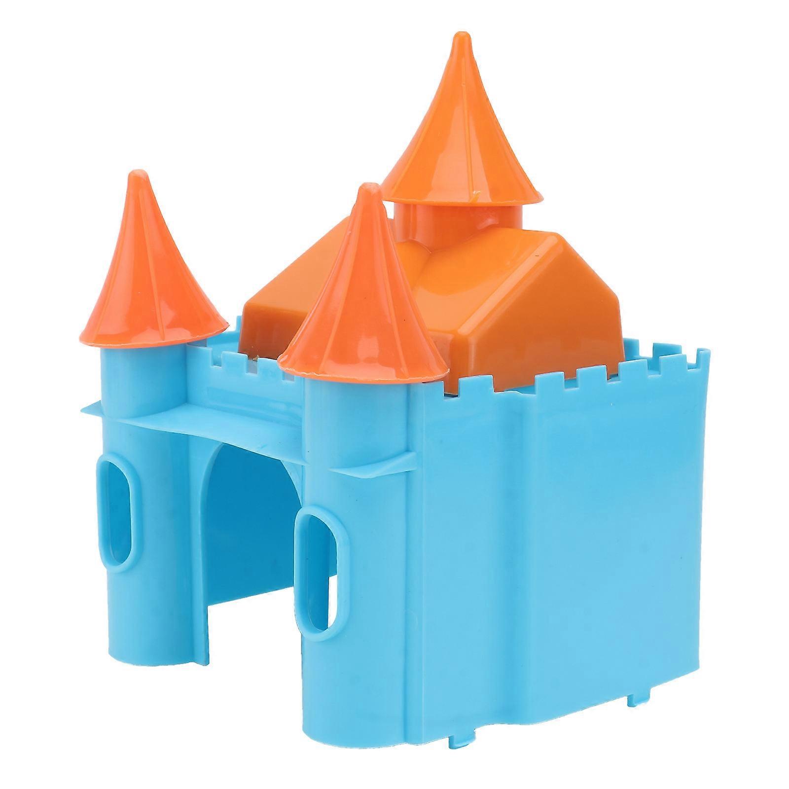 Plastic Hamster Shelter for Sleeping Use with 3Pcs Pet Nest Sky-Blue