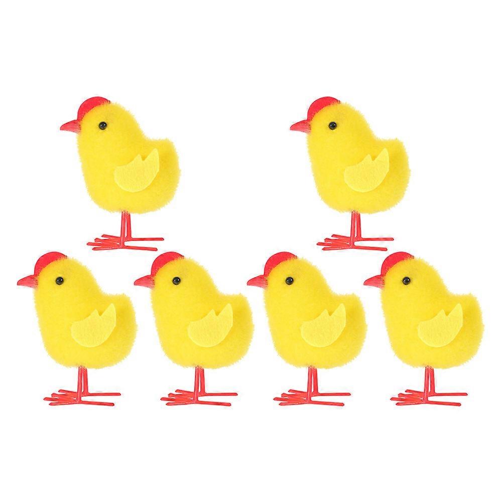 Yellow Plush Easter Chick Figurine for Decoration 30Pcs Mini Fuzzy Chicks