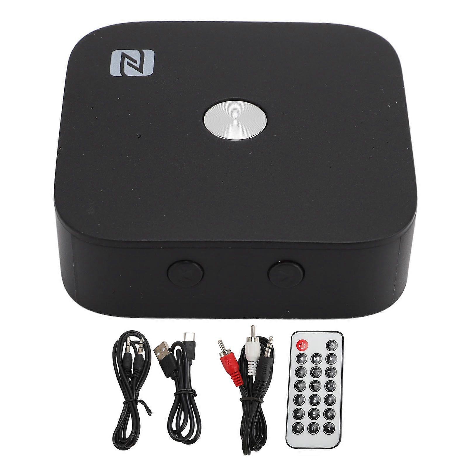 NFC Receiver with Remote Control Wireless Bluetooth 5.0 NFC Sound Receiver for Speaker Music Player