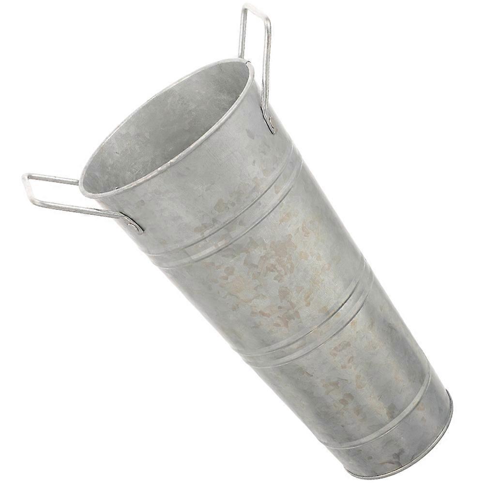 Silver Iron Umbrella Rack Stand for Storage 3Pcs Multi-Functional Bucket