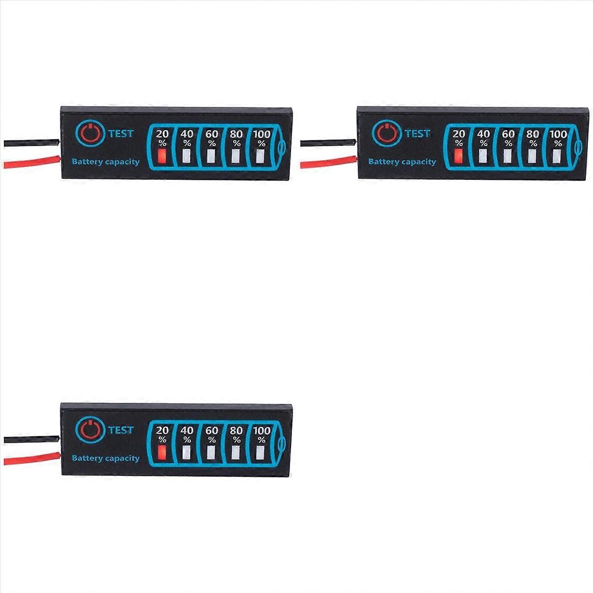 3X LED Power Display Board Dc5-30V 12V 24V Power Indicator Lithium Lead Acid Battery General Power D