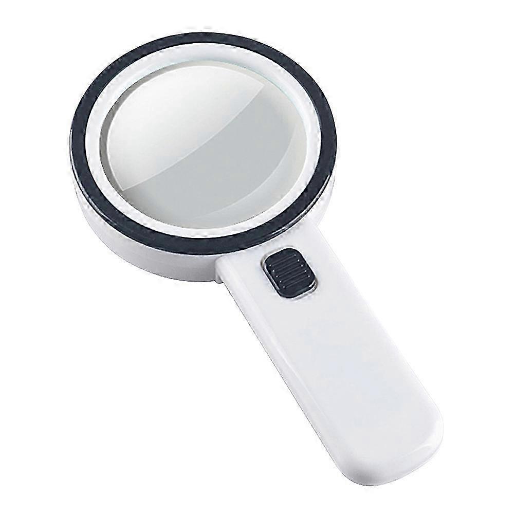 30X LED Magnifying Glass for Low Vision - Handheld with White Light, 1 Pack
