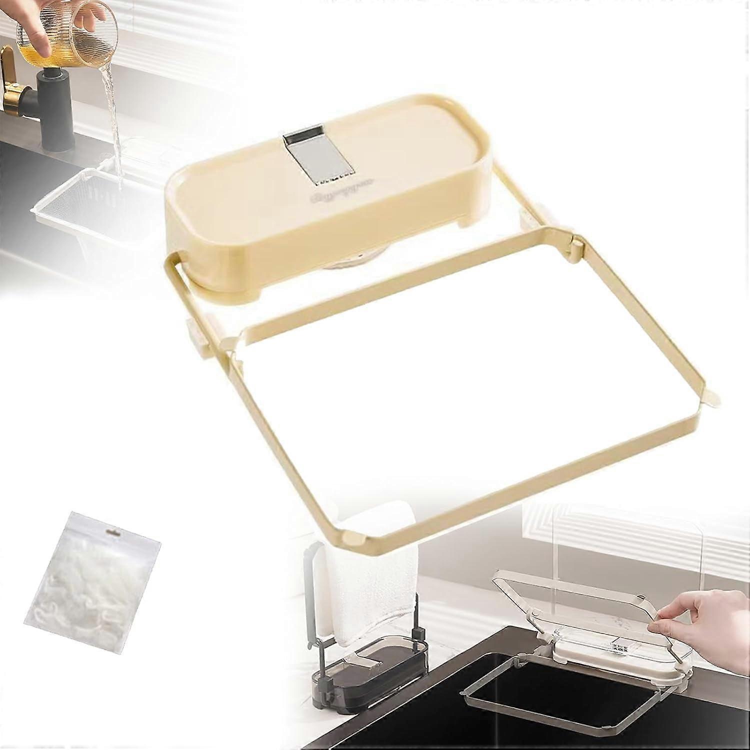 Suction Cup Sink Strainer with 50 Mesh Bags, Kitchen Drain Basket & Faucet Filter - Compatible with Standard Sinks