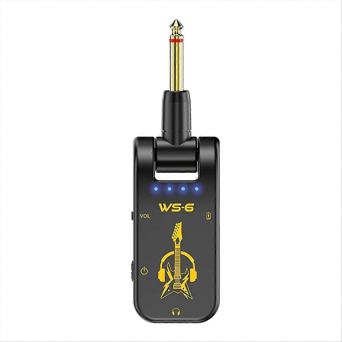 Portable Guitar Headphone Mini Amp with Rechargeable Lithium Battery and Swivel Audio Jack - Perfec