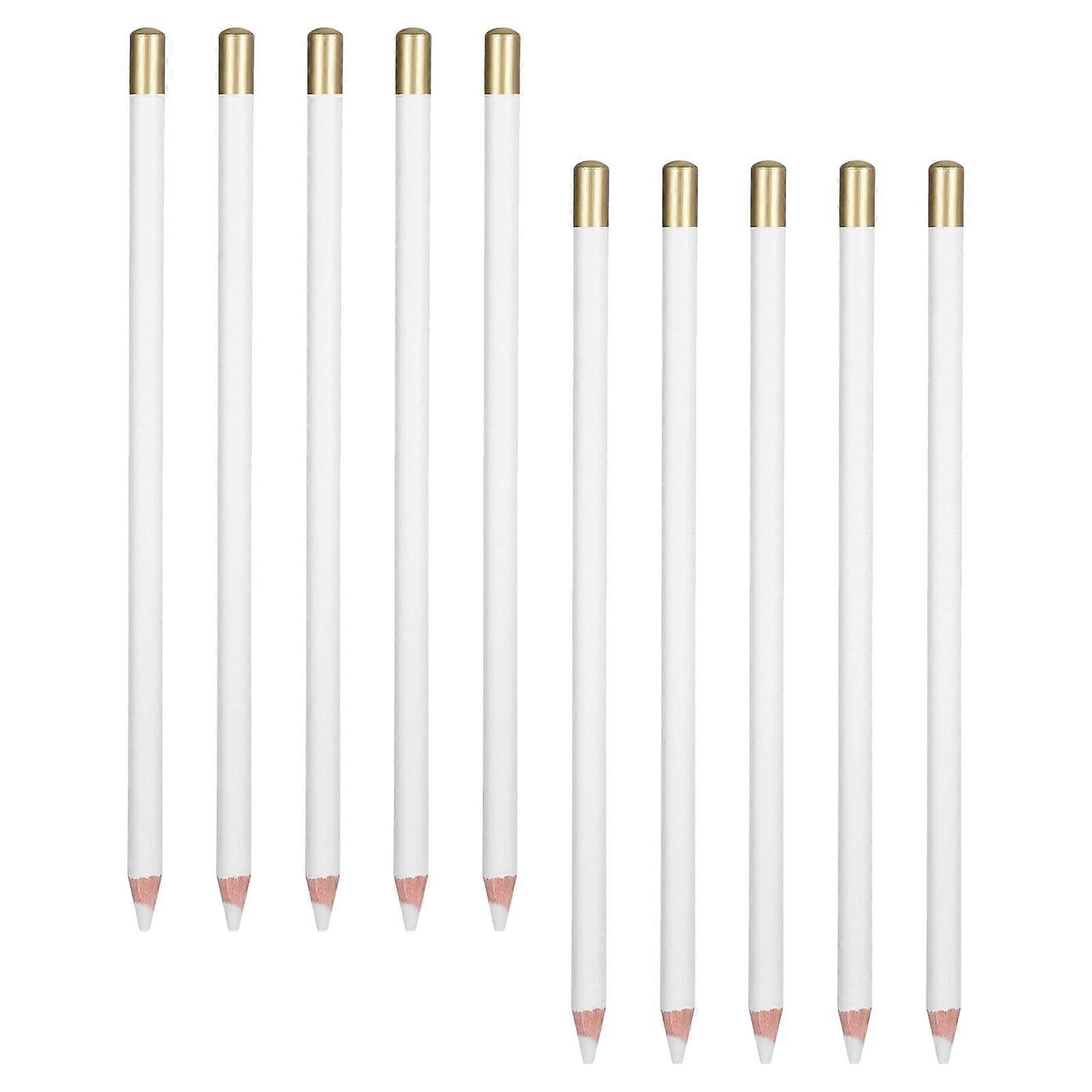 10Pcs White Highlight Eraser Pencil for Sketching Artist Drawing Use