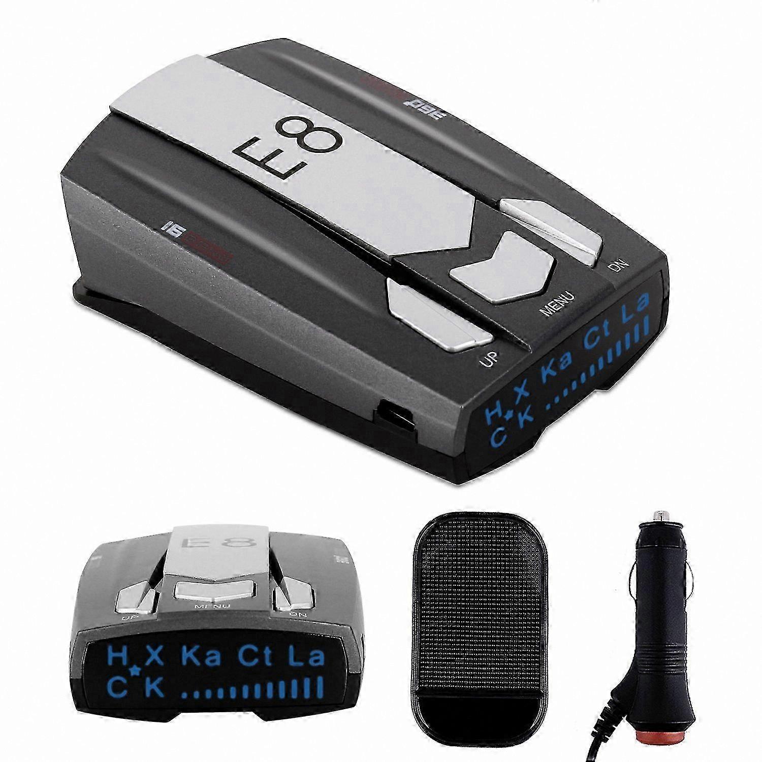 360° Laser Radar Detector with LED Display, Voice Alert, and Alarm System for Vehicles