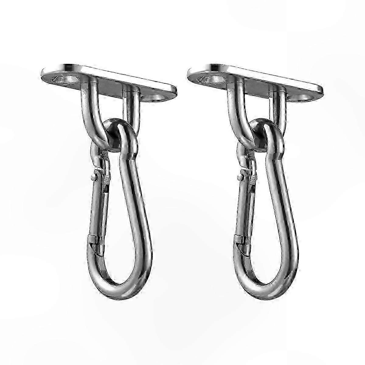 Ceiling and Wall Mount Brackets with Hooks for Hammock Suspension Straps Yoga Swing Turnbuckles M5 Size 2 Pack
