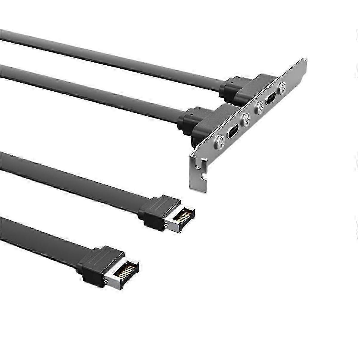 USB3.1 Baffle Cable 19PIN/TYPE-E to TYPE-C Front C Mother Chassis PCI Bit 10Gbps Short Flat Cable A