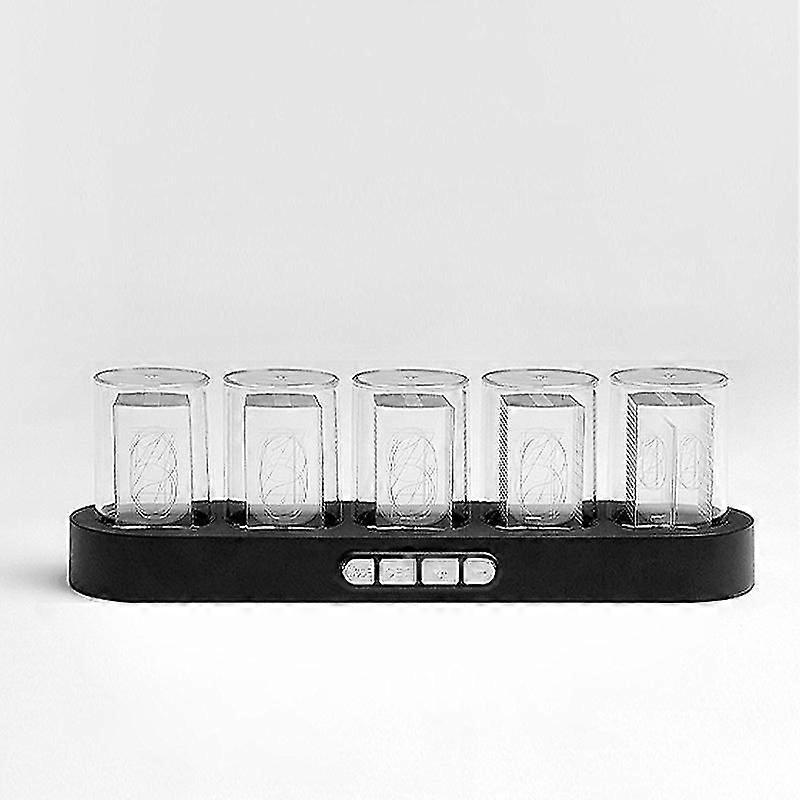 Nixie Tube Digital Clock With Rgb Led Electronic Calendar Bedside Clocks Multicoloured 9 Display Modes Cr