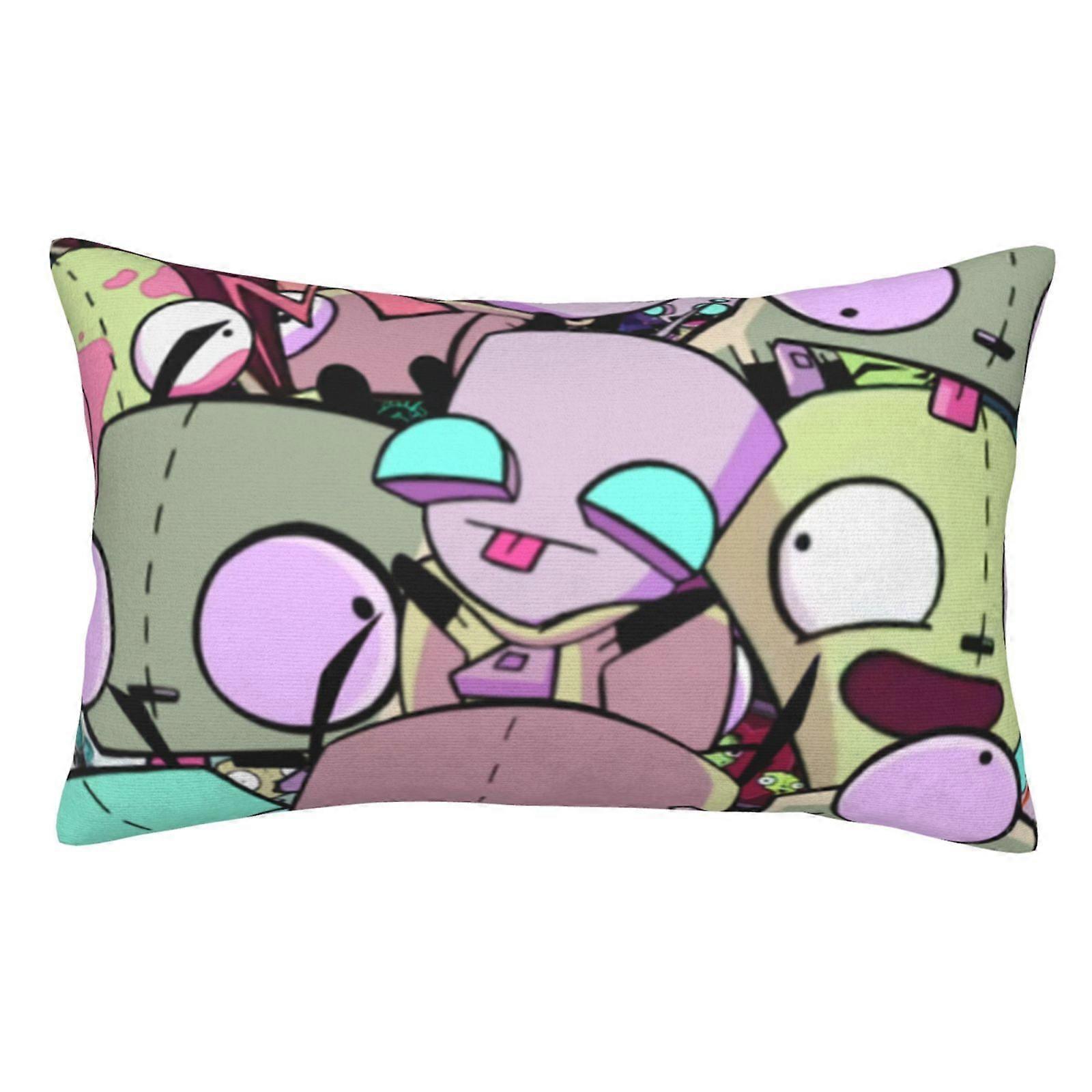 t449 Invader Zim Fronha Almofada Capas de Almofada Com Zíper Oculto Fronha Decoração Para Cama Dormitório Sofá Sofá Carro cBZT449