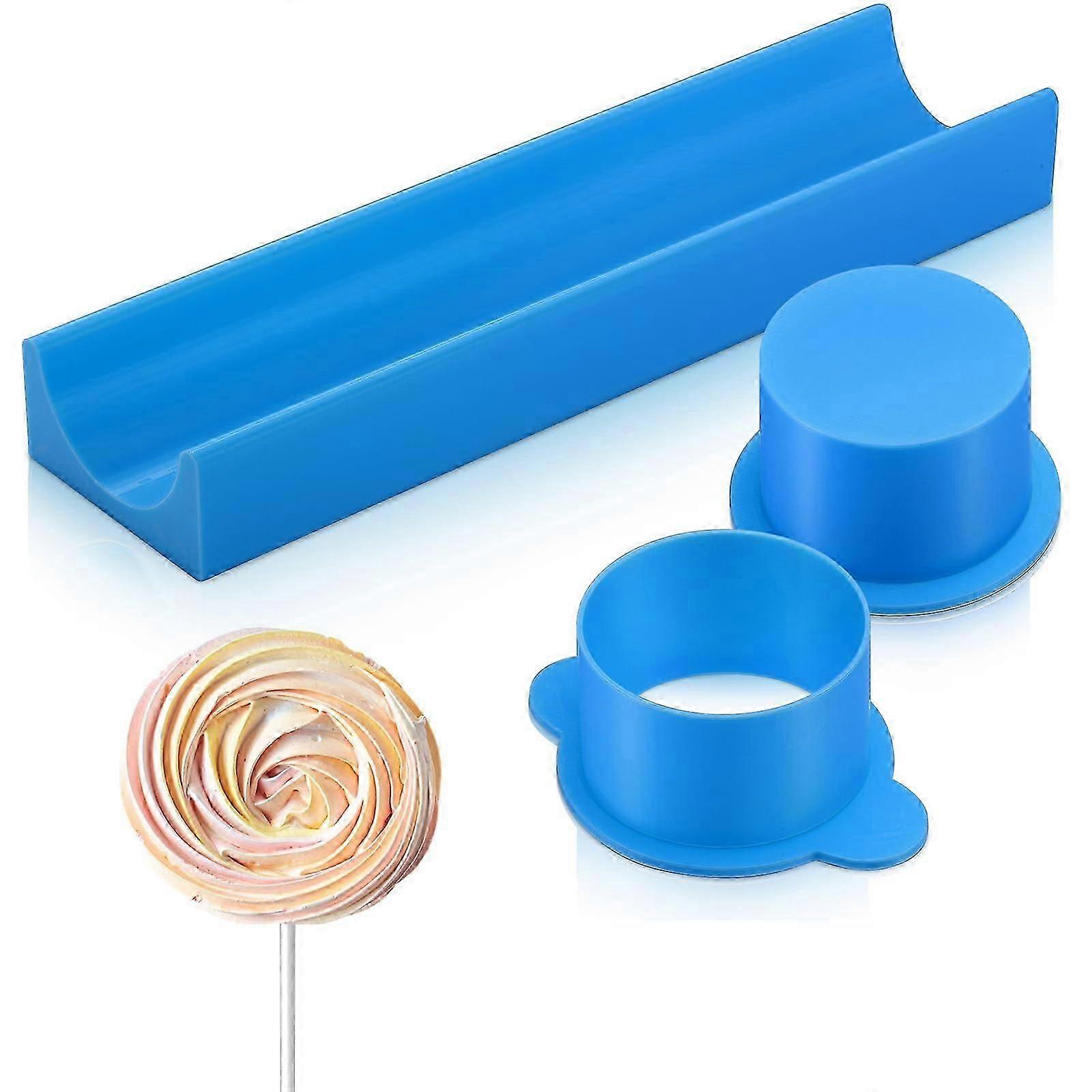 Round Cake Pop Mold with Tray & Pusher, 3D Printed Cake Pop Cutter and Pusher, Baking Molds for Home Baking & Parties