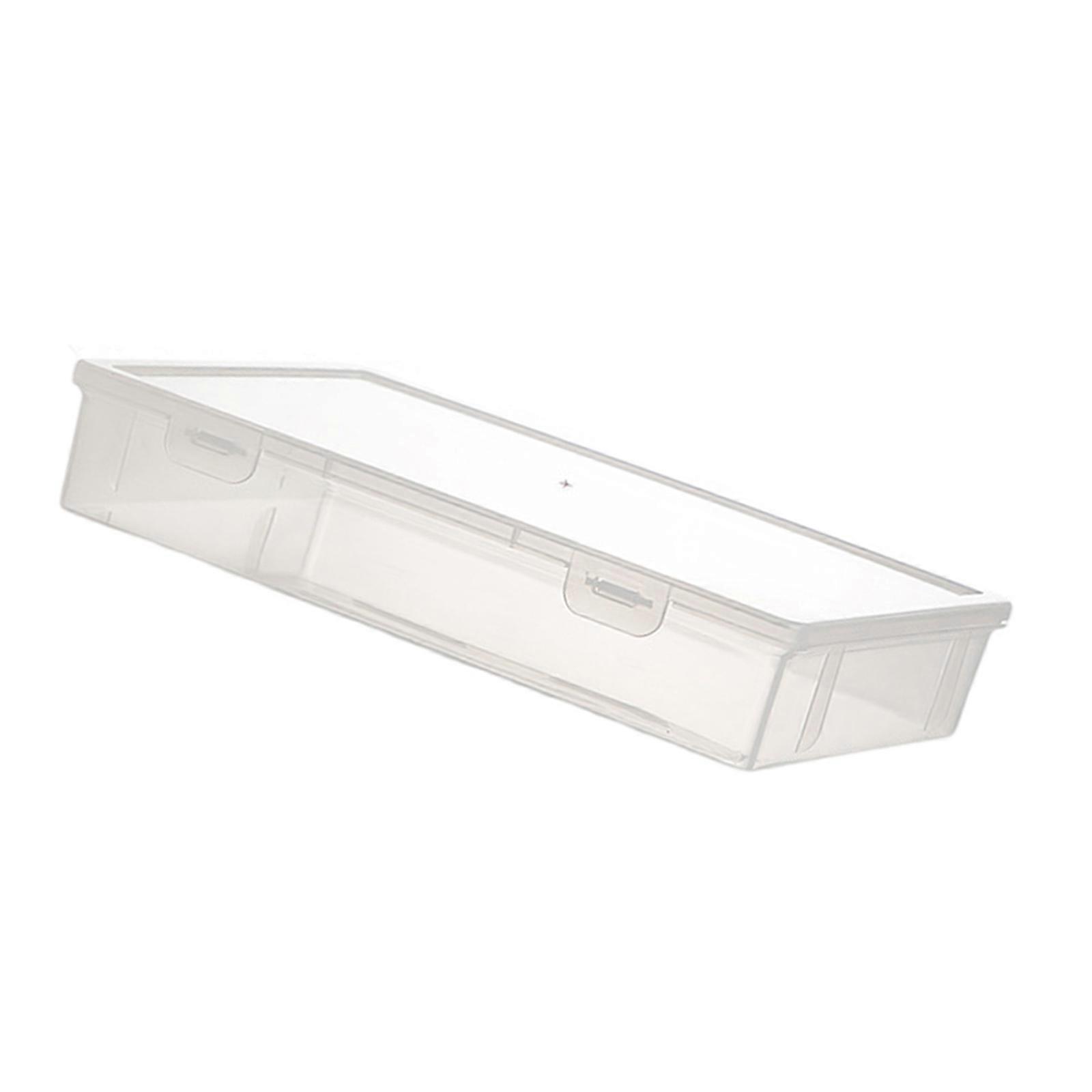Large Clear Document Organiser Double Buckles Closure Stackable Storage Box for Book Certificates School Office Supplies  Medium size