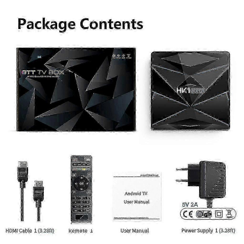 HK1 Super Android 9.0 TV Box: 2GB RAM, 16GB Storage, RK3318 Processor, Dual-Frequency WiFi, Bluetooth & Advanced Smart Features
