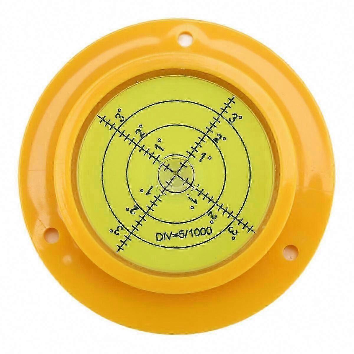 High Precision Round Bubble Level, 90X17mm Circular Spirit Level with 3 Mounting Holes for Accurate Measuring