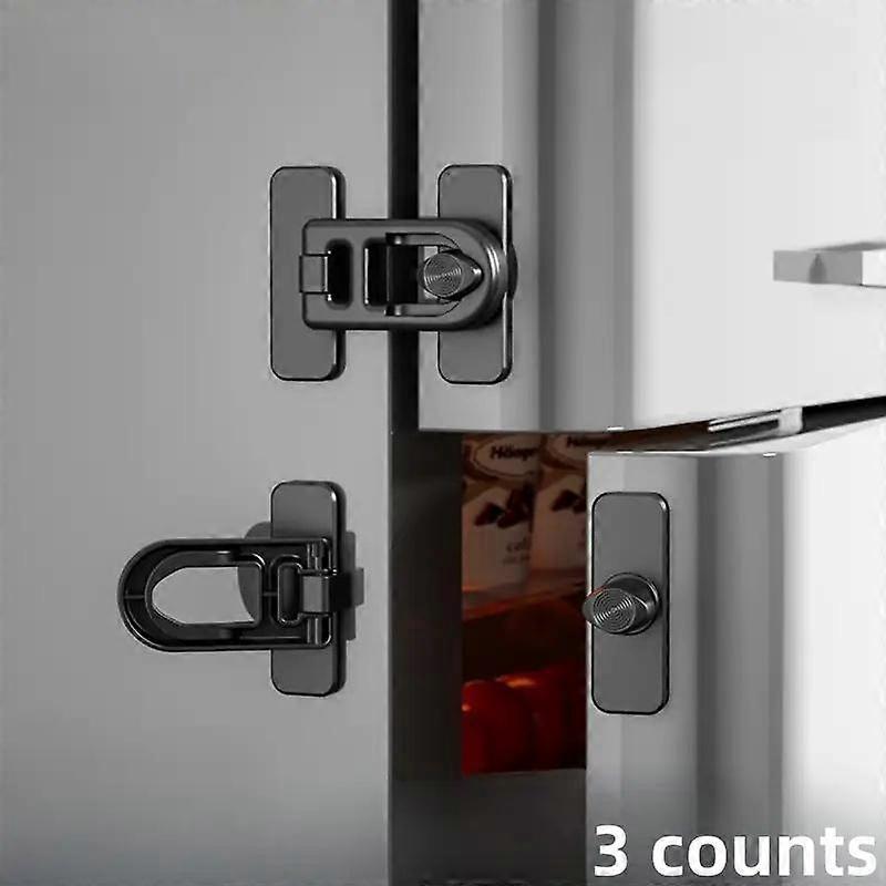 Uuninluukun lukko, 3 kpl, helppo kiertää, poraamaton asennus, uuninluukun lukko, turvallinen salpa keittiökaappeihin ja mikroaaltouuneihin, laitteisto