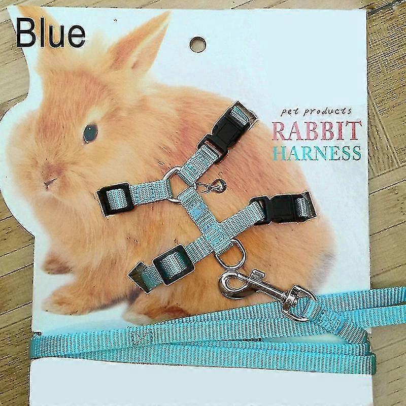 Pet Rabbit Soft Harness Leash Adjustable Bunny Traction Rope For Running Walking