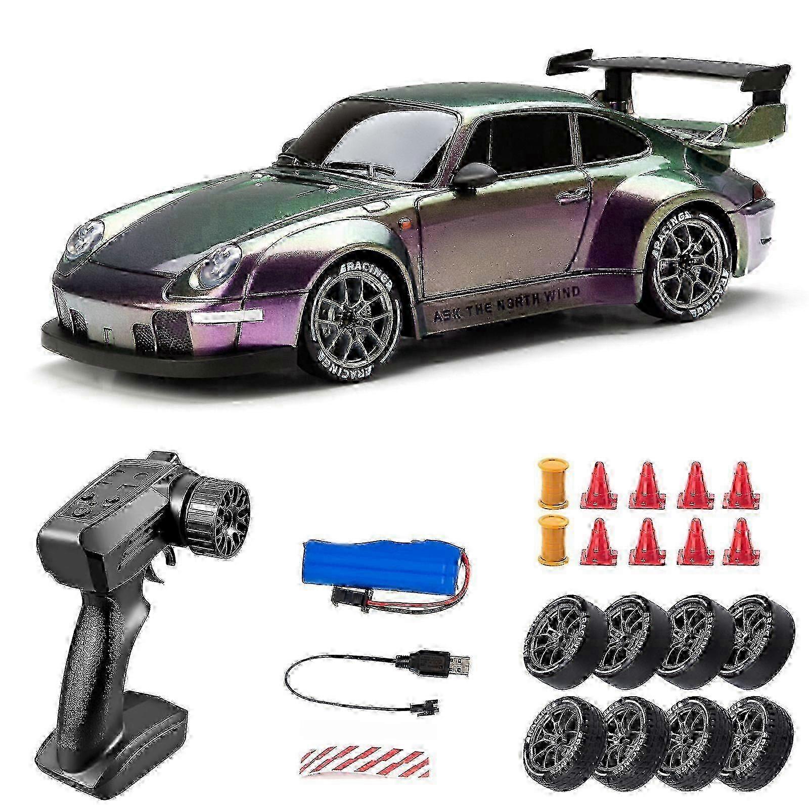 1/24 Scale 4WD RC Drift Car with 2 Speed Modes, LED Lights & 50m Range