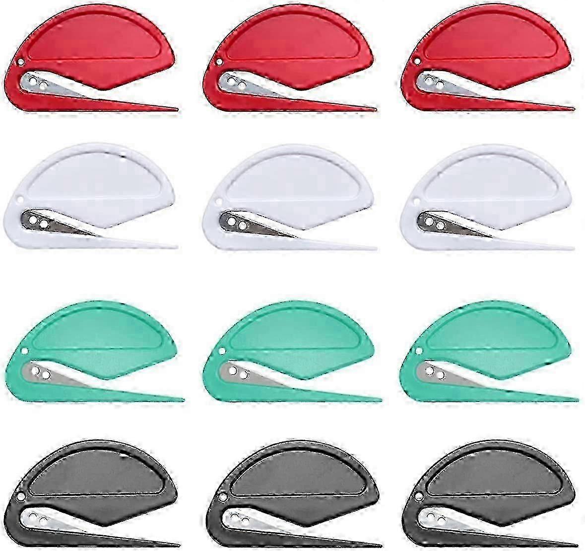 12Pcs Envelope Slitter in 4 Color, Colorful Letter Openers for Envelope Opener