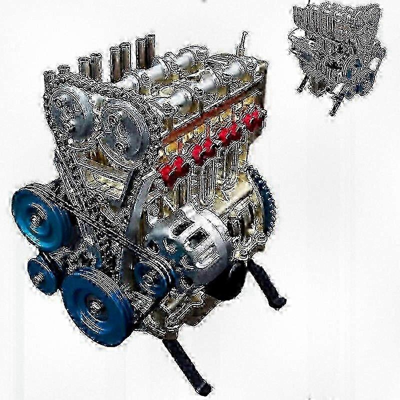 8-Cylinder Engine Model Kit with Resin Parts for Car Enthusiasts