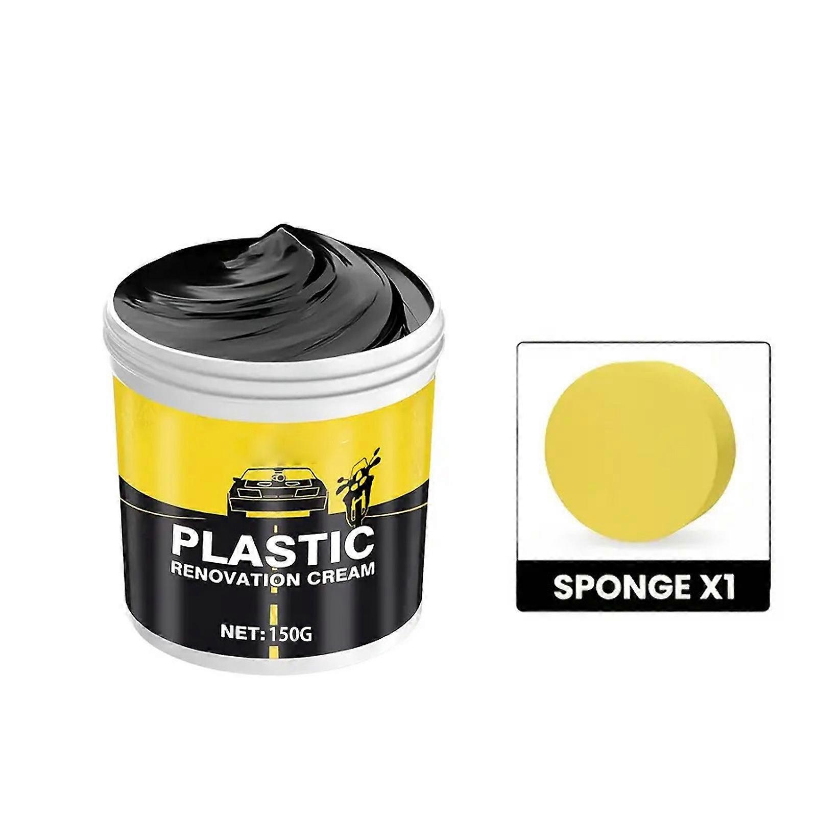 Car Plastic Restorer Coating Paste Auto Plastic Rubber Exterior Repair Clean Refresh Restoration Paste Multicolor