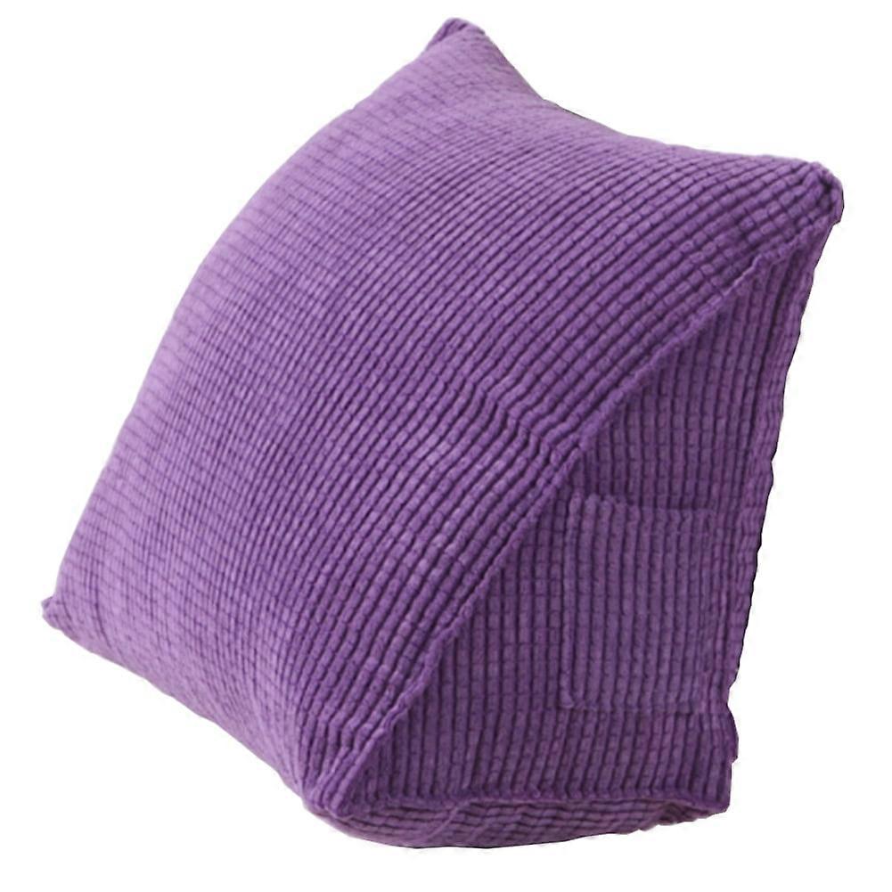 Solid Color Corduroy Ribbed Wedge Cushion Triangle Pillow Home Bed Sofa Decor