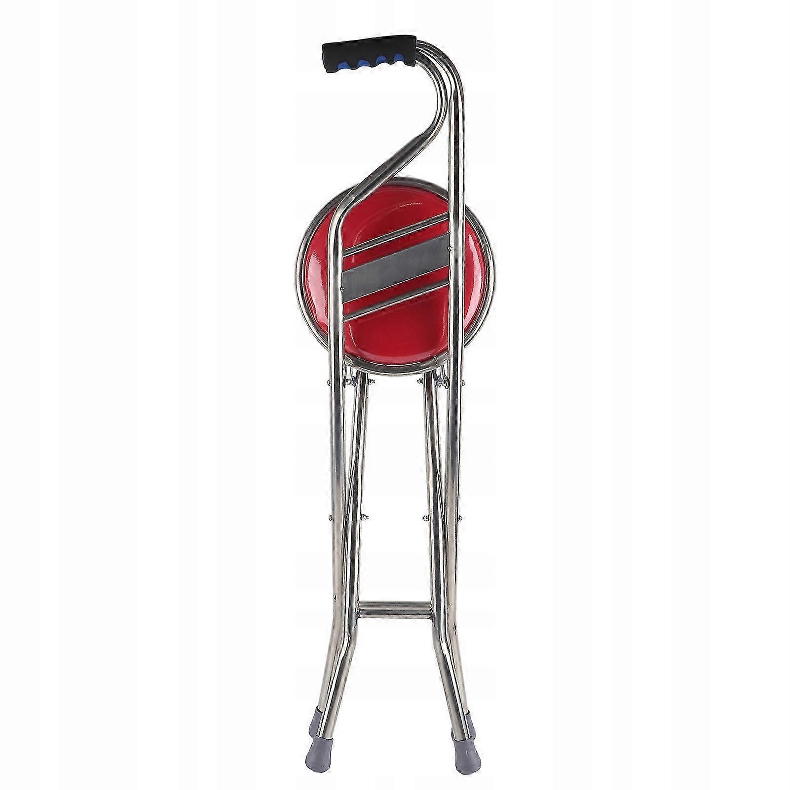 Folding Cane With A Stool Seat For Senio