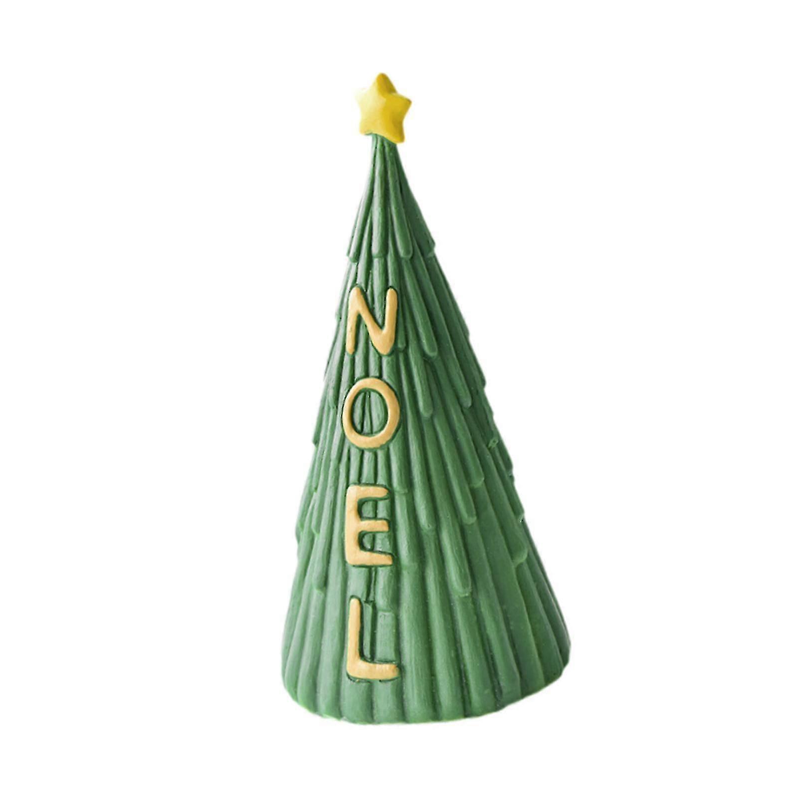 Christmas Tree Ornament for Tabletop Display Green Statue Decor