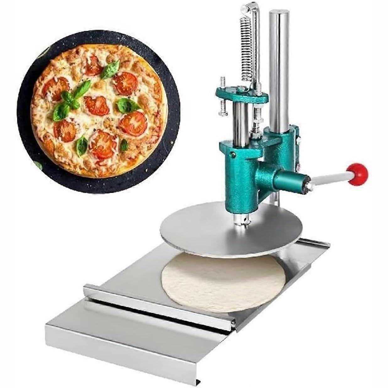Pizza Dough Press Machine 22cm Manual Roller Sheeter for Tortillas Chapati Pastry Pie Crusts Pizzerias Bakeries